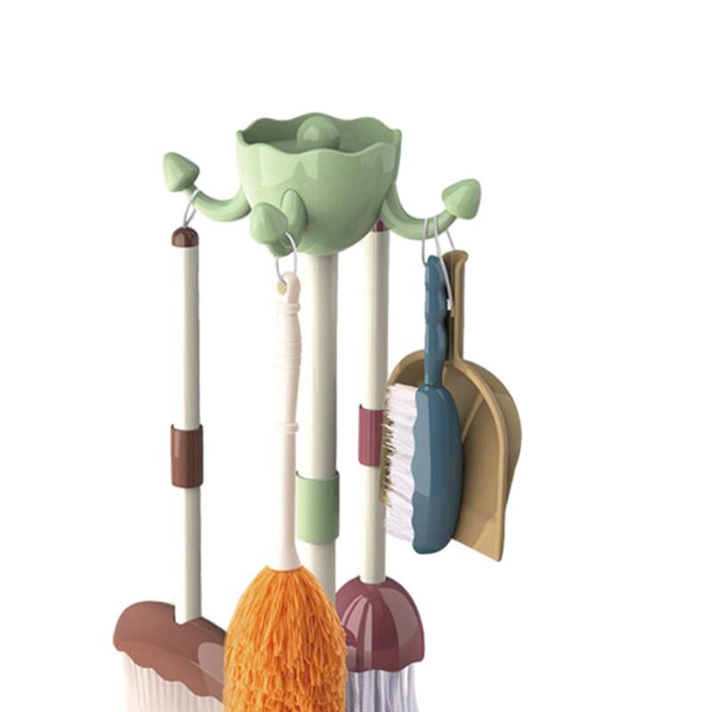 Montessori Role Play Broom and Mop Set para Crianças, Conjunto de limpeza, Espanador, Mop, Idades 3 + Old Children, Meninos, Meninas, Presente de aniversário