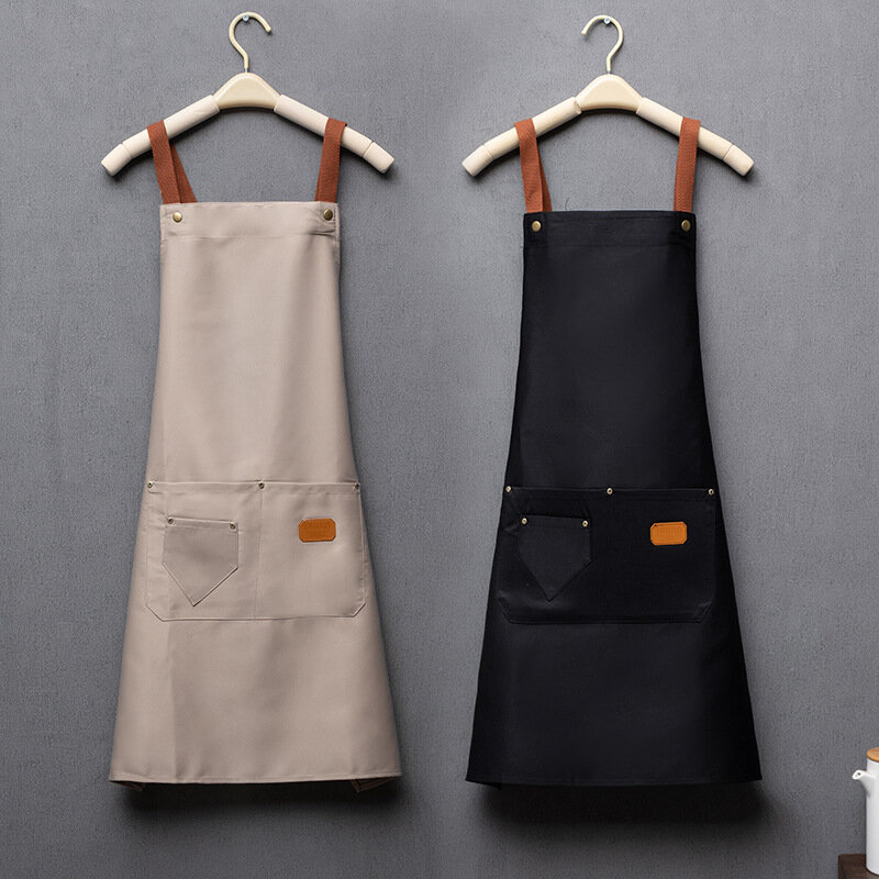 Neue Mode Küchen schürzen für Frauen Männer Koch Arbeits schürze für Grill Restaurant Bar Shop Cafés Schönheit Nägel Studios Uniform