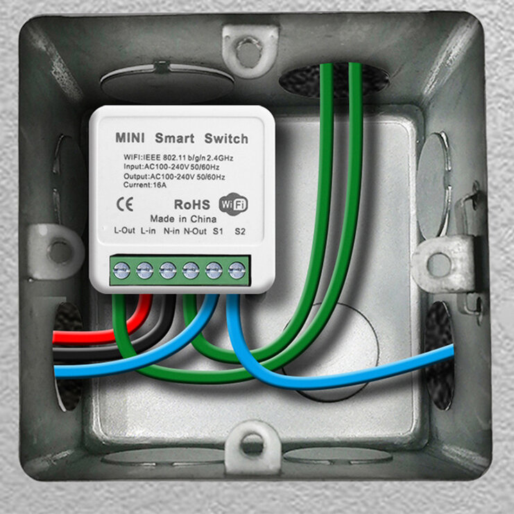 Mini Wifi Smart Switch Zigbee Light Switches 16A 2 Cara Control Smart Home Breaker dengan Tuya Smart Life Alexa Google Home
