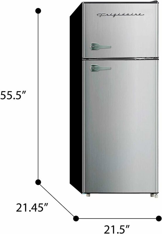 EFR751, 2 문짝 아파트 사이즈 냉장고, 냉동고 콤보 포함, 7.5 cu ft, 플래티넘 시리즈, 스테인리스 스틸, 신제품