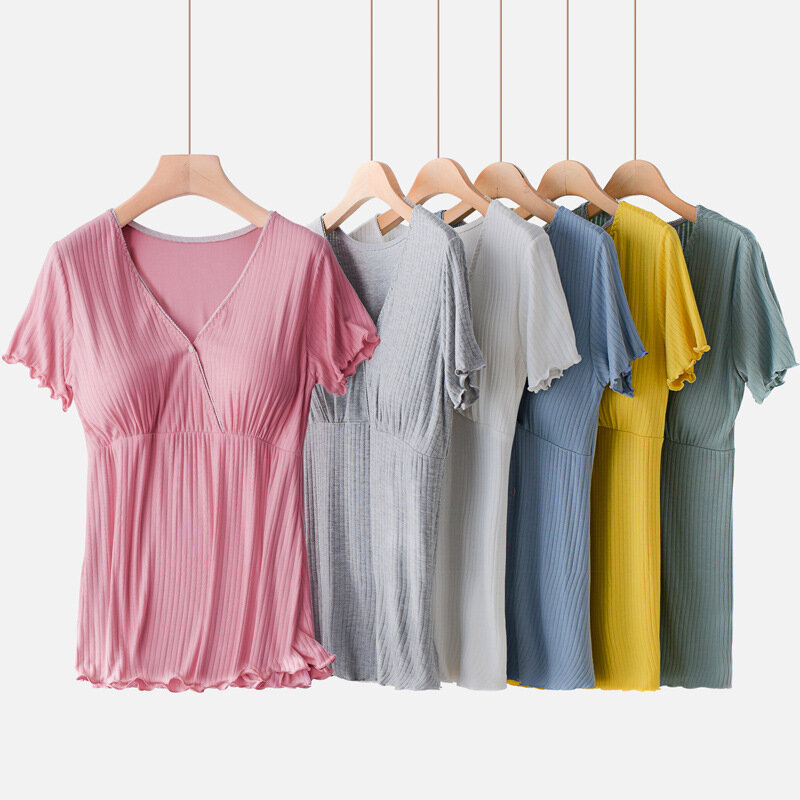 Весенне-летняя одежда для беременных грудного Вскармливания Пижамы для беременных женщин костюмы для послеродового периода Домашняя одежда пижамы для беременных женщин