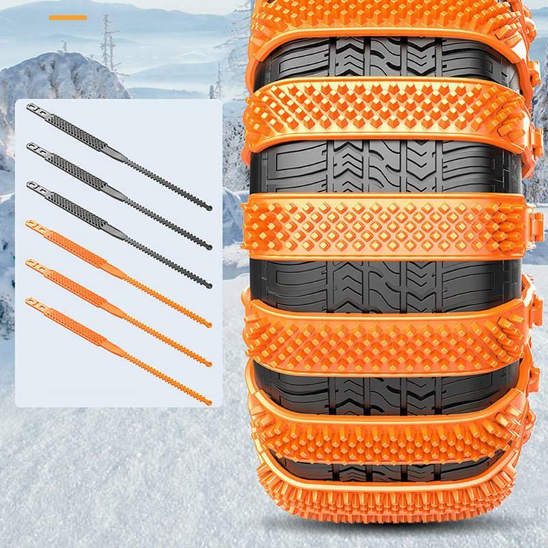 Anti Slip Tire Chains Car Tire Anti-Skid Chains Reusable Winter Driving Car Tire Chain With Strong Grip For Desert Stormy