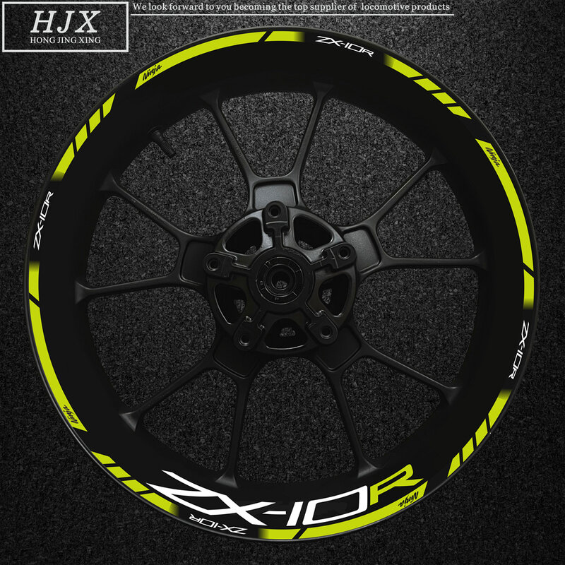 ملصقات محور عجلة دراجة نارية ، مناسبة لكاواساكي نينجا ZX10R ، حافة عجلة شعار عاكس