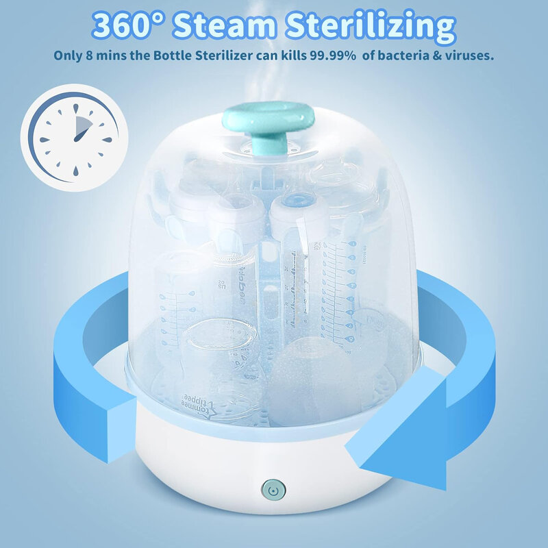 Baby Feeding Bottle Sterilizer Electric Steam Sterilizer with Automatic Power Off Control Bpa Free Esterilizador De Biberones