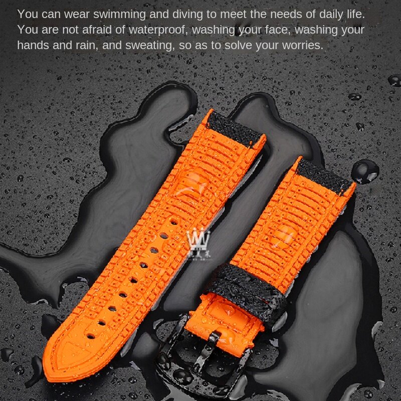 For Longines Seiko water ghost Hamilton series nylon rubber Bottom watch strap 20mm 22mm 23 Strap Men soft Waterproof Wrist Band