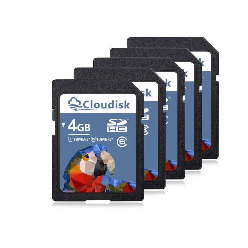 Cloudisk-Carte mémoire flash pour appareil photo, révélateur SLR, carte SD, 128 Go, 64 Go, SDXC, U3, V30, 32 Go, 16 Go, 8 Go, 4 Go, SDHC, irritation 10, 5 pièces