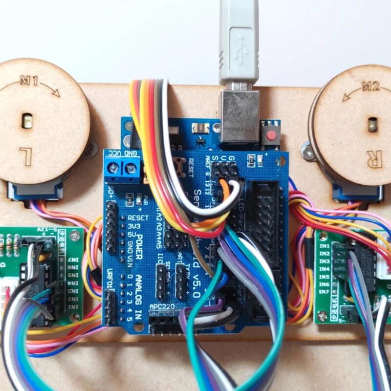 UNO Programável Robot Starter Kit, DIY Draw Wall Painting, Cable Plotter para Arduino, Polar Grid com Motor