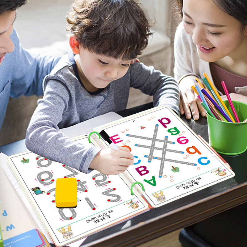 Bambini Montessori Drawing Toy Pen Control Training forma di colore Math Match Game Set attività di apprendimento per bambini giocattolo educativo