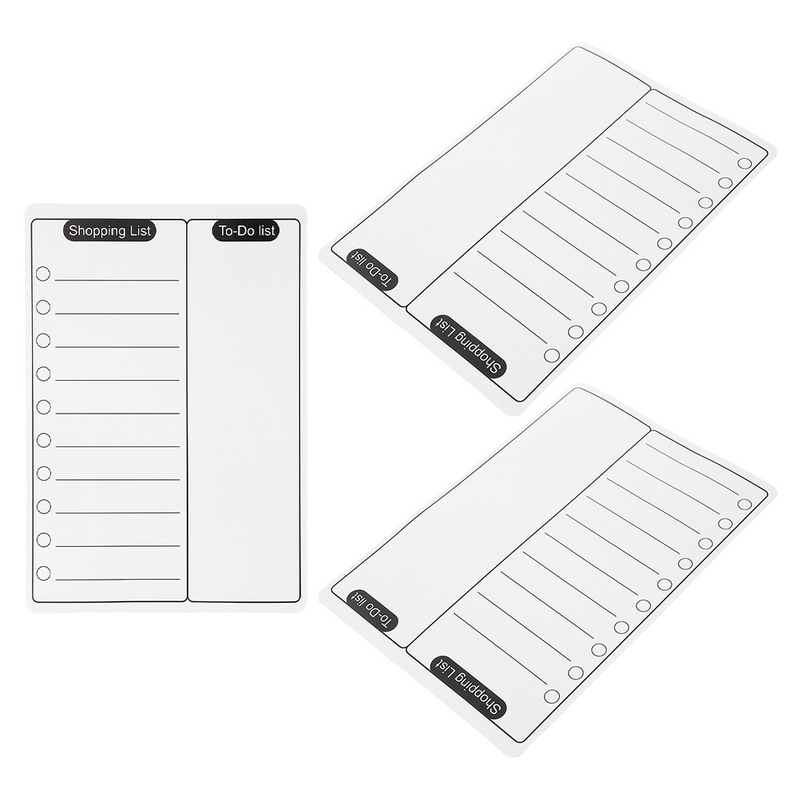 Tableau blanc magnétique réinscriptible, calendrier effaçable à sec, tableau d'écriture pour réfrigérateur, rappel, 3 pièces
