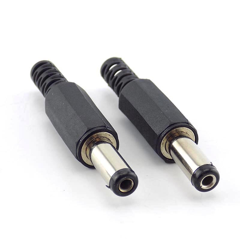 100Pcs 5.5x2.1mm DC male Jack Extension cable cord adaptor connector For Cctv Camera Jack Plug Adapter Q1