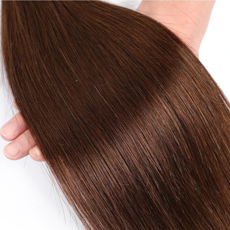 Jalinan rambut Brasil lurus bundel ekstensi rambut manusia Ombre untuk wanita berwarna coklat 1/3/4 bundel jalinan rambut Remy