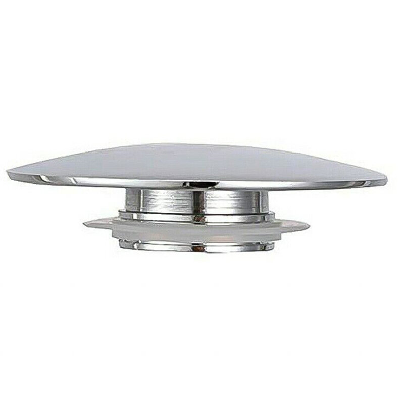 Silver Chrome Plated Washbasin Plug, Pop-up Cap, Clique no botão, Peça de substituição para pia do banheiro, Pia de lixo, 66mm