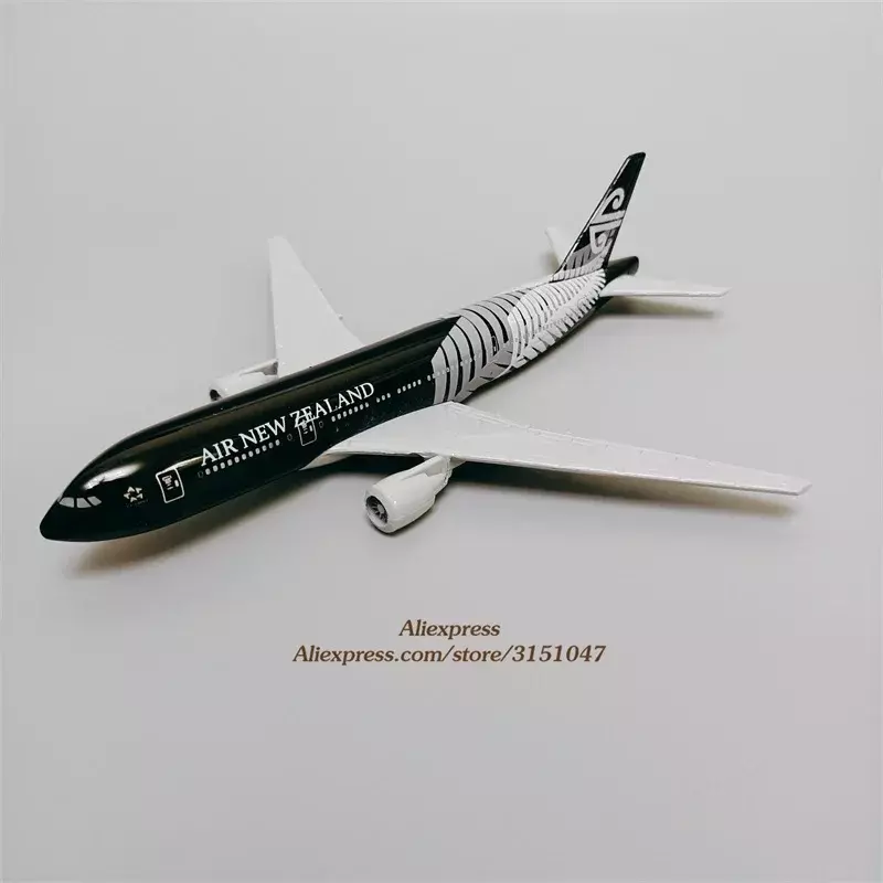 Zealand-Boeing 777 B777 da Black Air Airlines, novo modelo de avião Diecast, aviões de metal, presentes para crianças, 16cm
