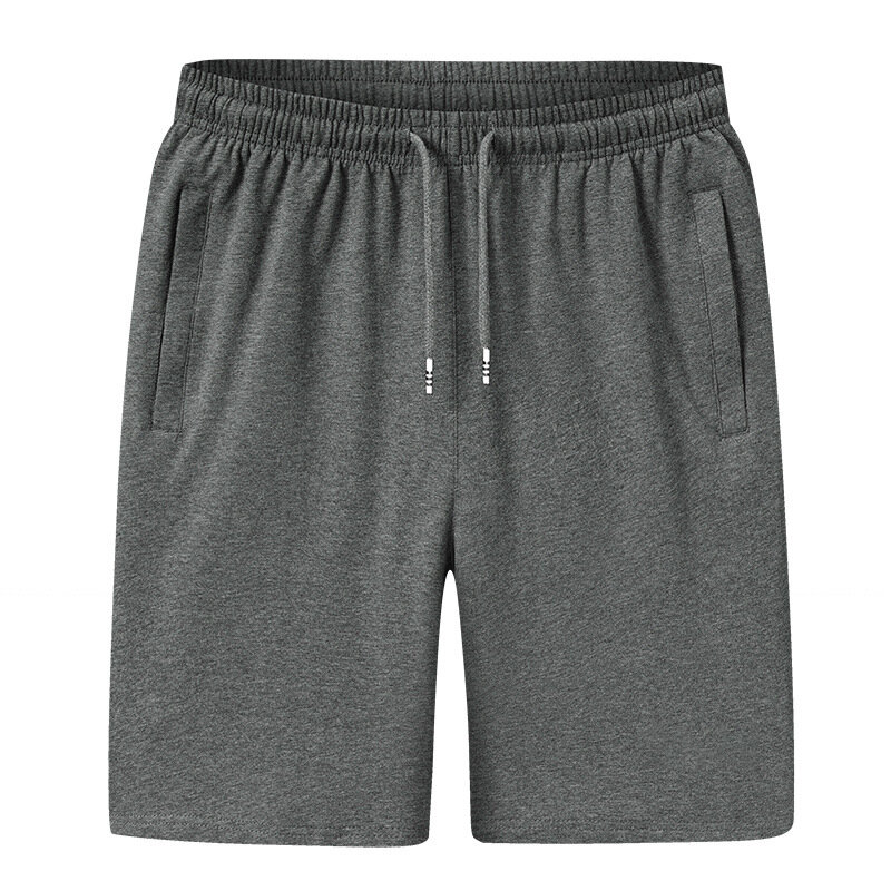 Shorts grandes soltos masculinos, calças de algodão tricotado, shorts respiráveis finos