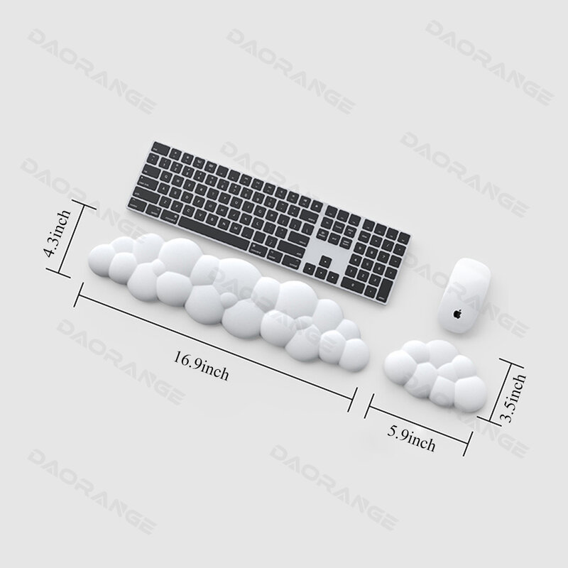 Soft Keyboard Wrist Rest Cloud Non-Slip Rubber Desk Mat Ergonomic Mouse Pad Office Mouse Carpet Wristband Support Accessories