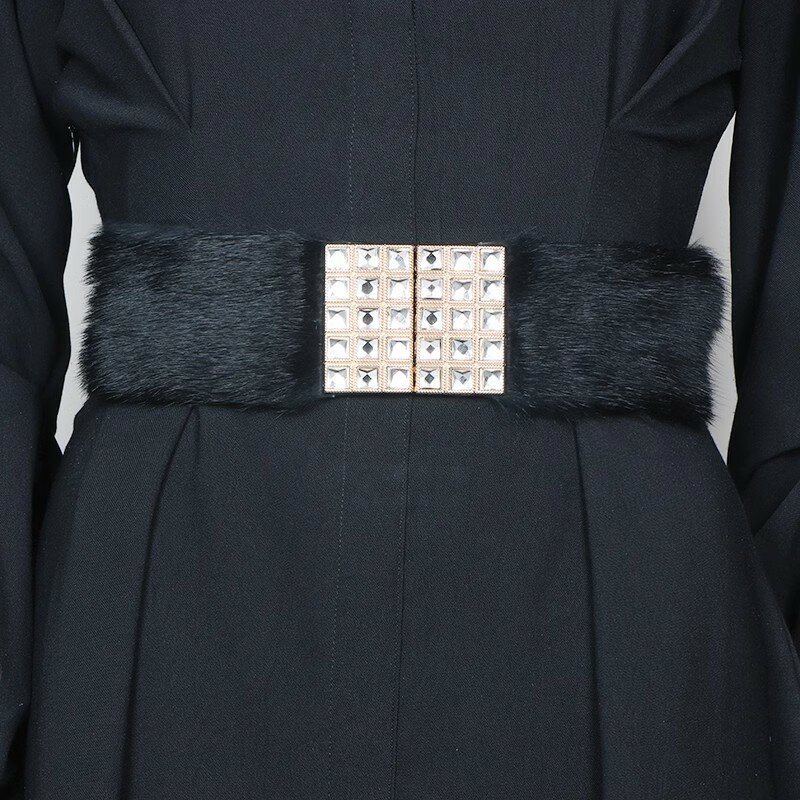 Corsé elástico de piel sintética Vintage para mujer, abrigo femenino, faja, cinturón ancho, J173
