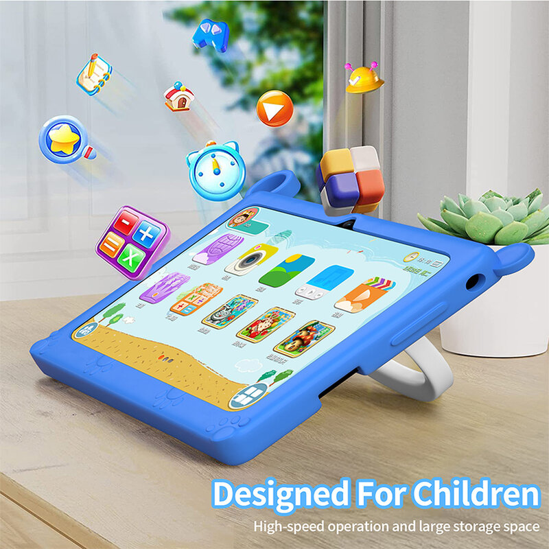 Tablet PC Android Quad Core para crianças, Google Play, novos presentes, 4GB RAM, 64GB ROM, 5G WiFi, 4000mAh, 7"