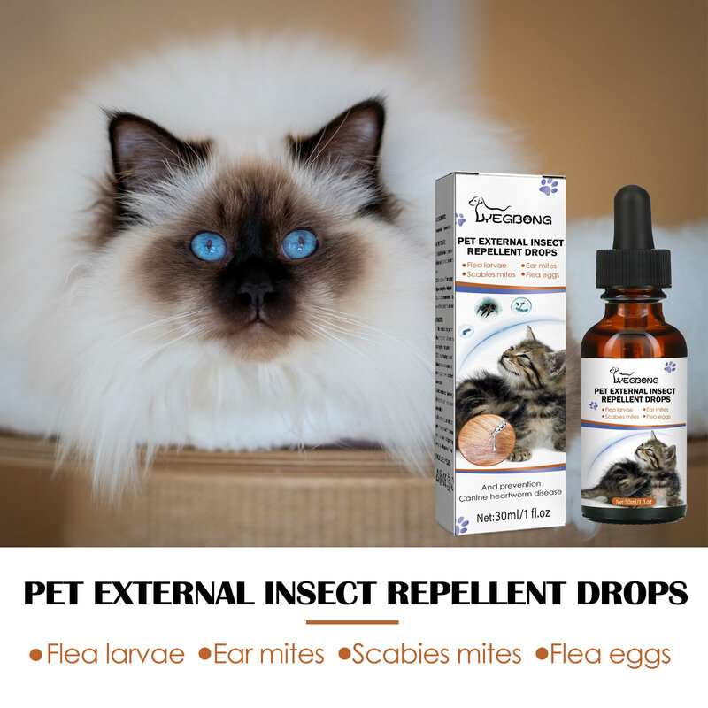 Pengusir serangga antikutu untuk hewan peliharaan, produk perawatan antigatal semprot pembunuh kutu kucing anjing Formula