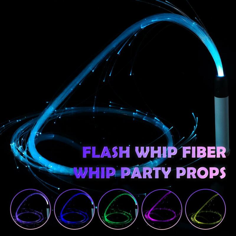 360 ° Led Fiber Optic Whipswivel Superheldere Optische Hand Touw Light-Up Pixel Whip Flow Speelgoed Dance Party Verlichting Show Voor Feest