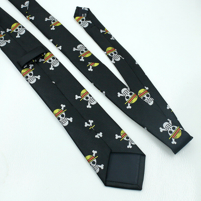 ONE PIECE Fashion Anime Neck Tie Cosplay Skull Polyester Silk Slim Men Women Necktie Personality Cravate Party Accessories Gift
