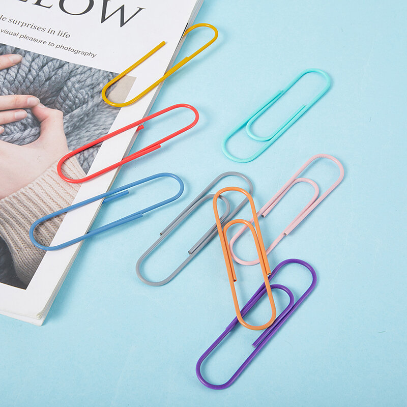10Pcs/set of 100mm Colorful Paper Clips Paper Clips Notes Classified Clips Student Stationery School Office Supplies