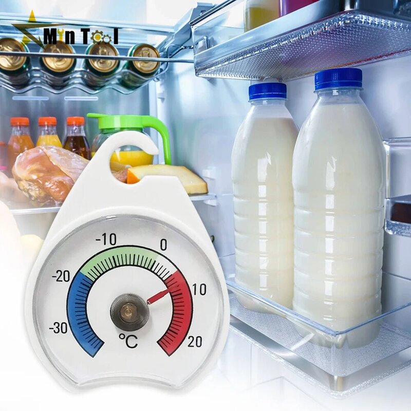 Type -30 to 20°C Rrigerator Freezer Pointer Thermometer Fridge Refrigeration Temperature Gauge with Hook Home Temp Stand