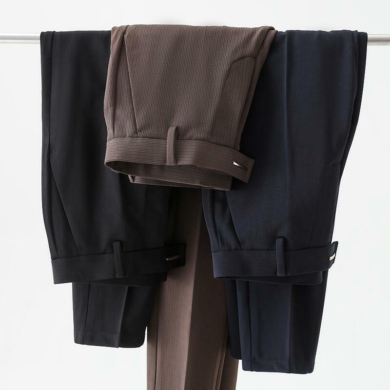 Pantalon slim à rayures pour hommes, tenue décontractée coréenne, élégante, de haute qualité, pour bureau, fête, 2024