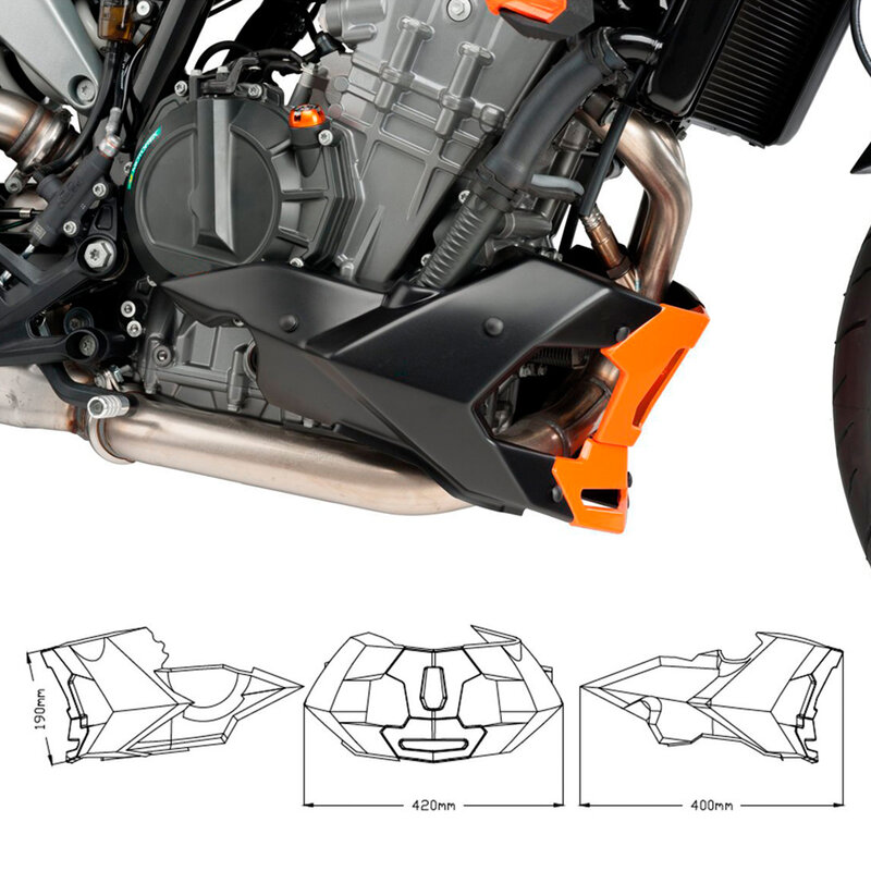 Per 790 790duke 2018 2019 2020 2021 890 DUKE 890 duke 2020-2021 nuovo coperchio protettivo Spoiler motore anteriore moto