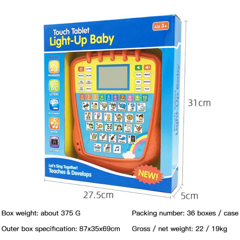 Children's Early Education Machine Led English Learning Machine Intelligent Toy English Tablet Reading Toys for Boys Girls