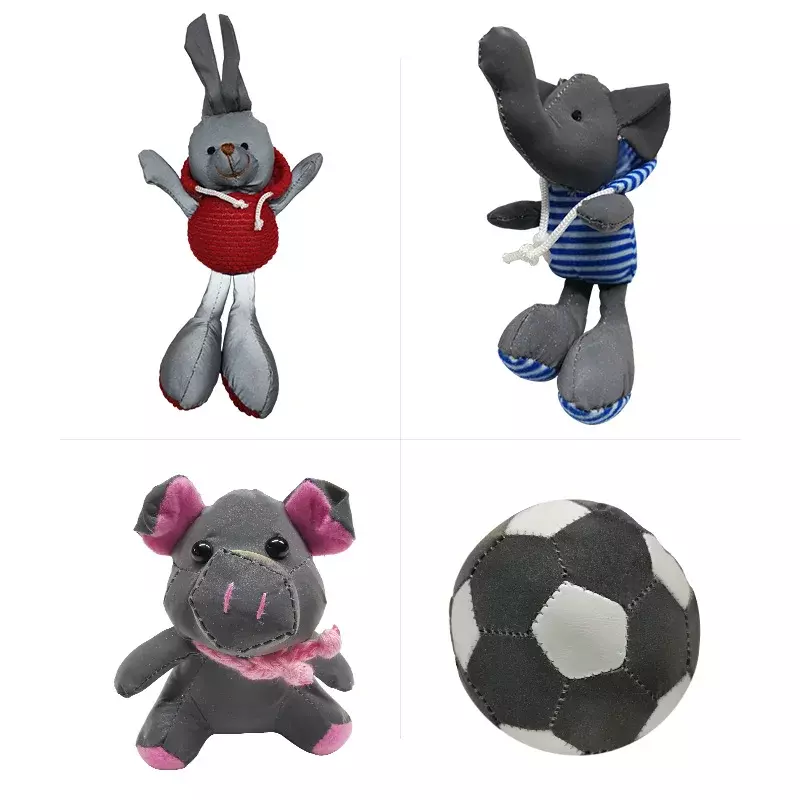 High Gloss Reflector Pendant Toy Cartoon Doll Backpack Safety Signs Children's Reflective Teddy Bear Pony