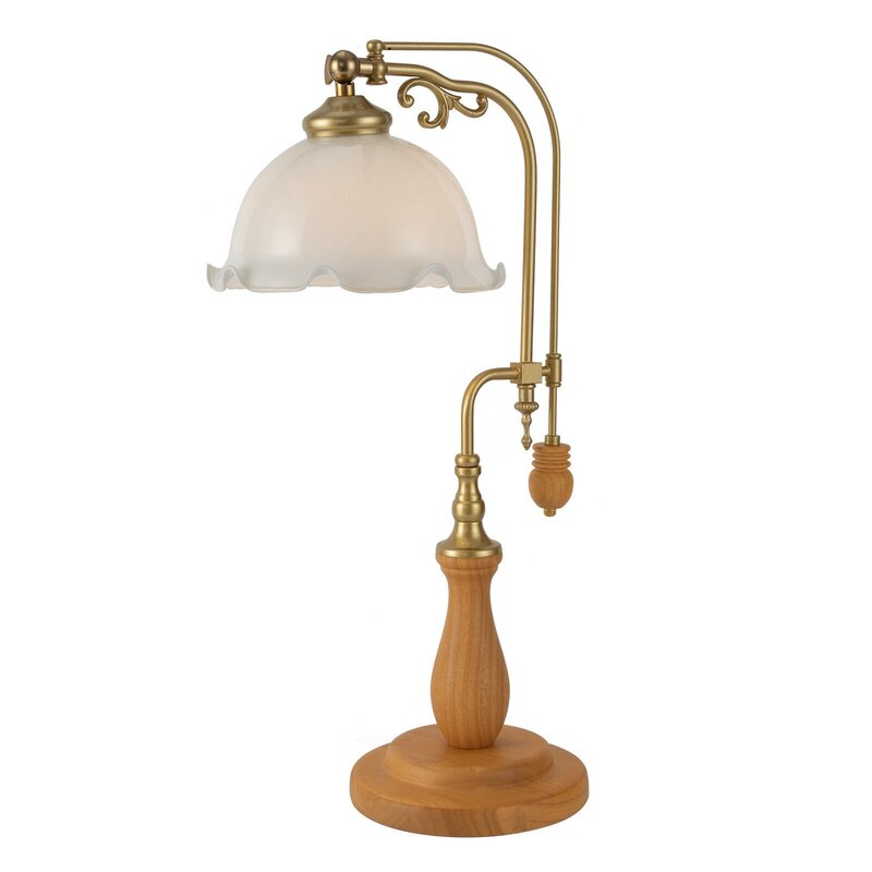 Nam 60 watowy kwiatowy styl Tiffany retro szklana nocna lampka biurowa jasnozielony oprawa oświetleniowa w Stanach Zjednoczonych-