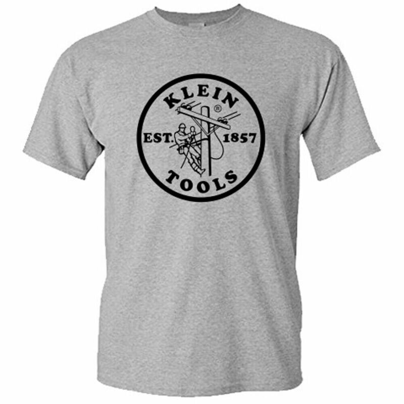 Klein Tools t-shirt grigia da uomo taglia S a 5xl t-shirt da uomo in cotone o-collo t-shirt manica corta vestiti di grandi dimensioni