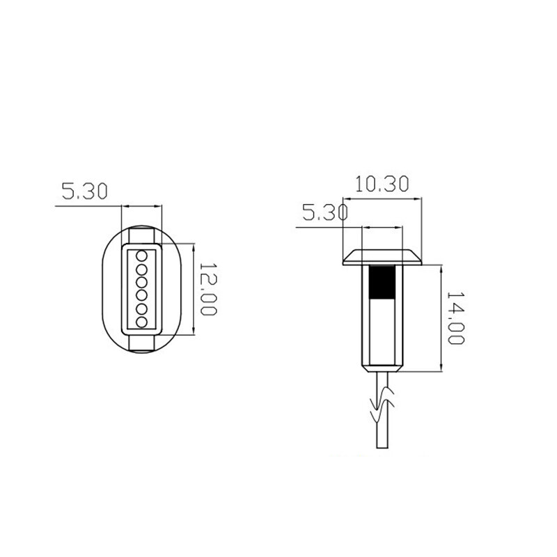 4-контактный водонепроницаемый разъем USB Type-C с гнездом PH 2,0 для быстрой зарядки