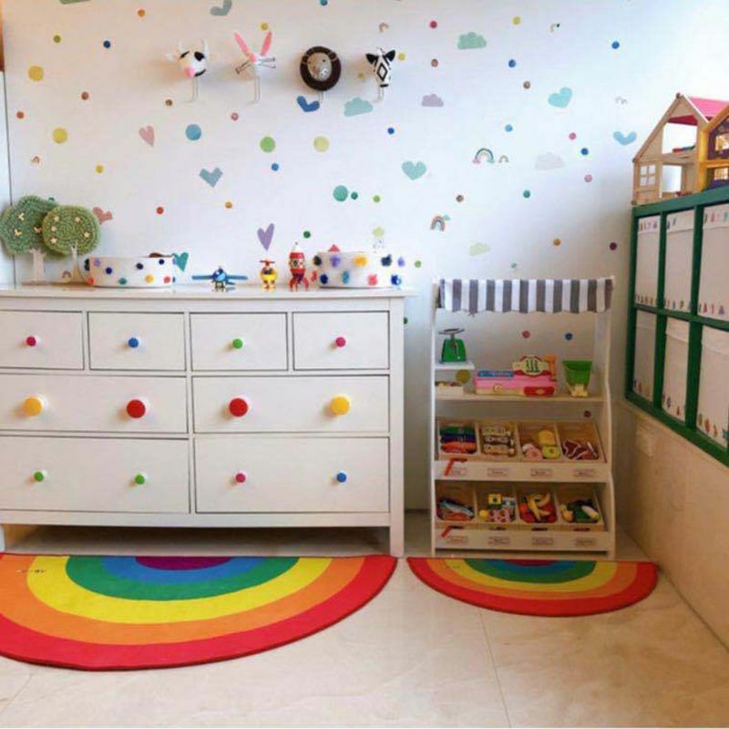 Houehold-alfombra área arcoíris, tapete colorido para suelo, felpudo decorativo, decoración, envío directo