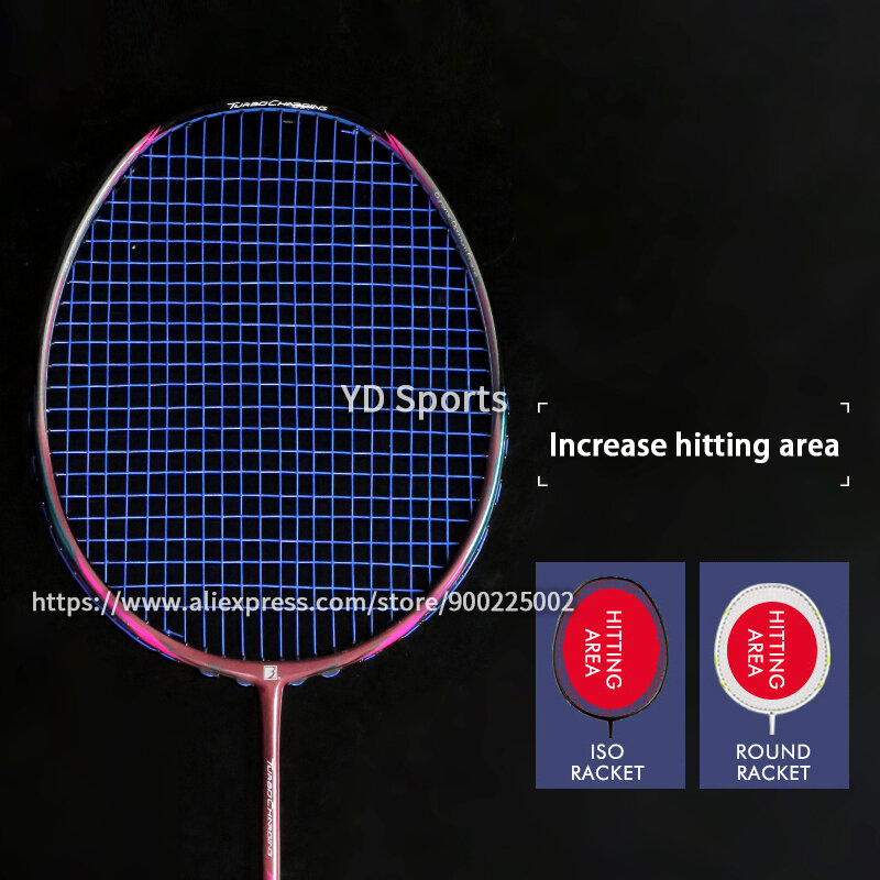 8U 65G racchetta da Badminton professionale in fibra di carbonio Raquette racchette multicolori Super leggere 22-35lbs Sports Force paddle