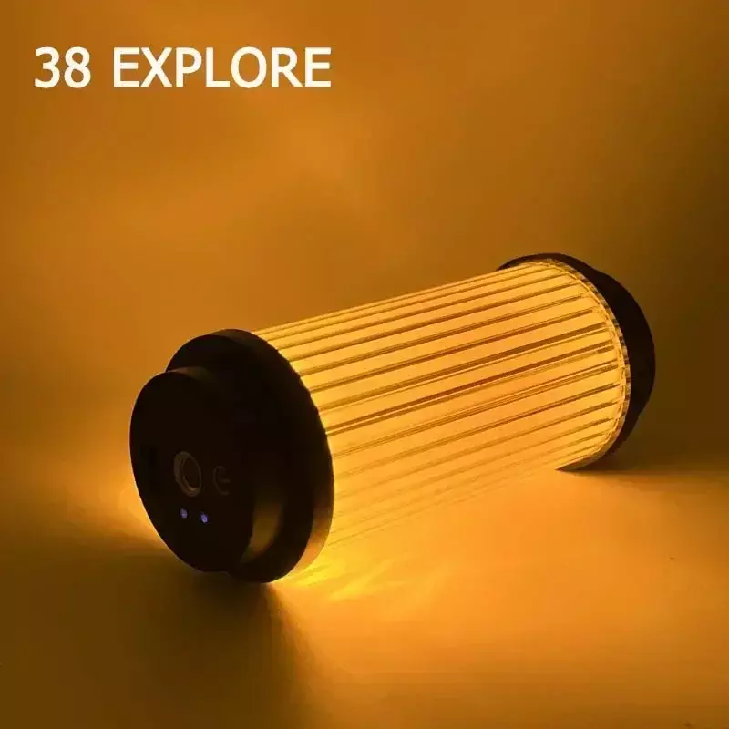 38 luci 38 esplora lampada da campeggio USB ricaricabile 5 modalità di illuminazione tenda lanterna torce elettriche campeggio esterno atmosfera luce