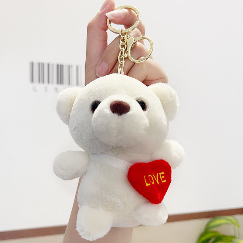 พวงกุญแจตุ๊กตารูปหมีน่ารัก12ซม. boneka mainan นุ่มนิ่มน่ารัก, ตุ๊กตาหนานุ่มรูปสัตว์พวงกุญแจห้อยกระเป๋าของขวัญสำหรับเด็ก