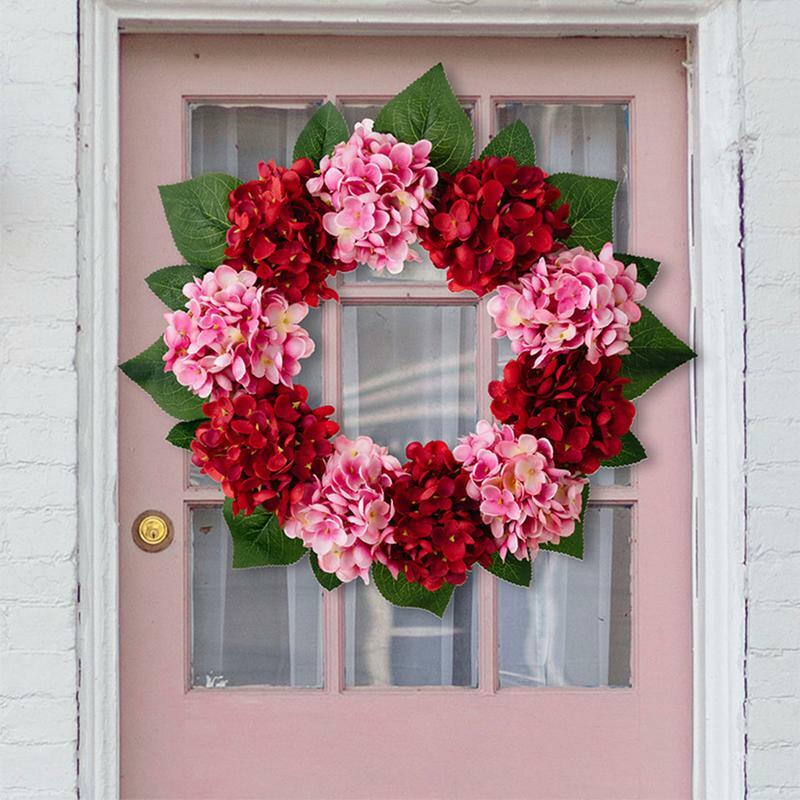 Guirnalda de flores artificiales para puerta delantera, decoración de fiesta, pared, ventana, 16"