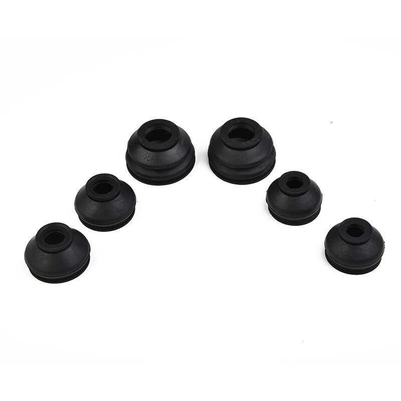 6Pcs Multipack Universal Car Suspension Steering Ball Joint Rubber Dust Boot Cover Track Tie Turn Rods Ends Set Accessories