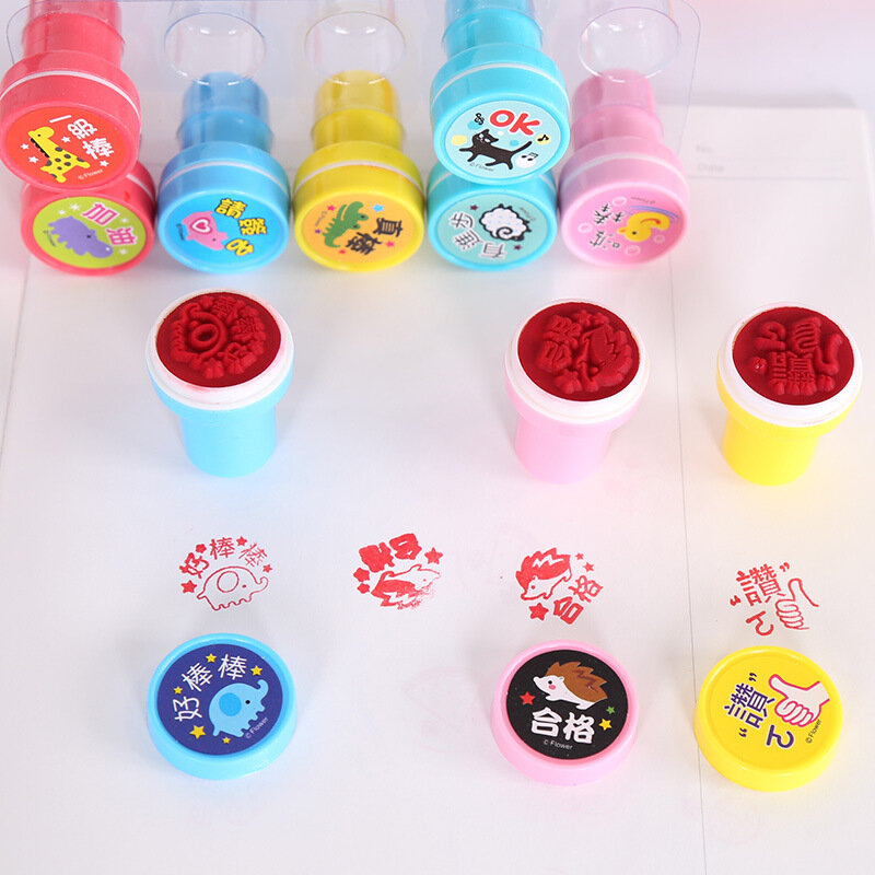 CHEN LIN-sello colorido con diseño de frutas para niños, álbum de recortes DIY, juguete de recompensa para guardería, 10 piezas
