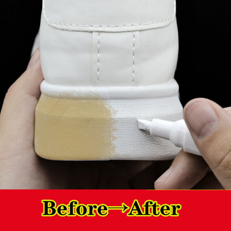 防水靴汚れ除去ペン、スニーカー修理、補色、白、黄色、美白、クリーニング、抗酸化