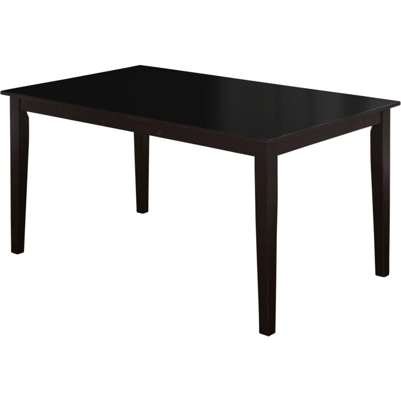 Boussac-大きなモダンな農家のダイニングテーブル、黒のテーブル