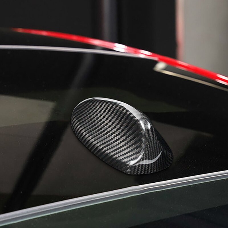 Cubierta de antena de aleta de tiburón de techo de fibra de carbono Real, pegatina para Alfa Romeo Giulia Stelvio, accesorios de moldura Exterior
