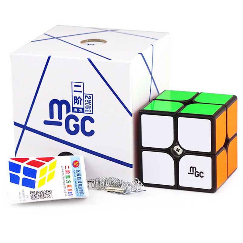 YJ-Cube Magique Magnétique de Vitesse Sans Autocollant, Jouet Professionnel, Puzzle, 2x2 m