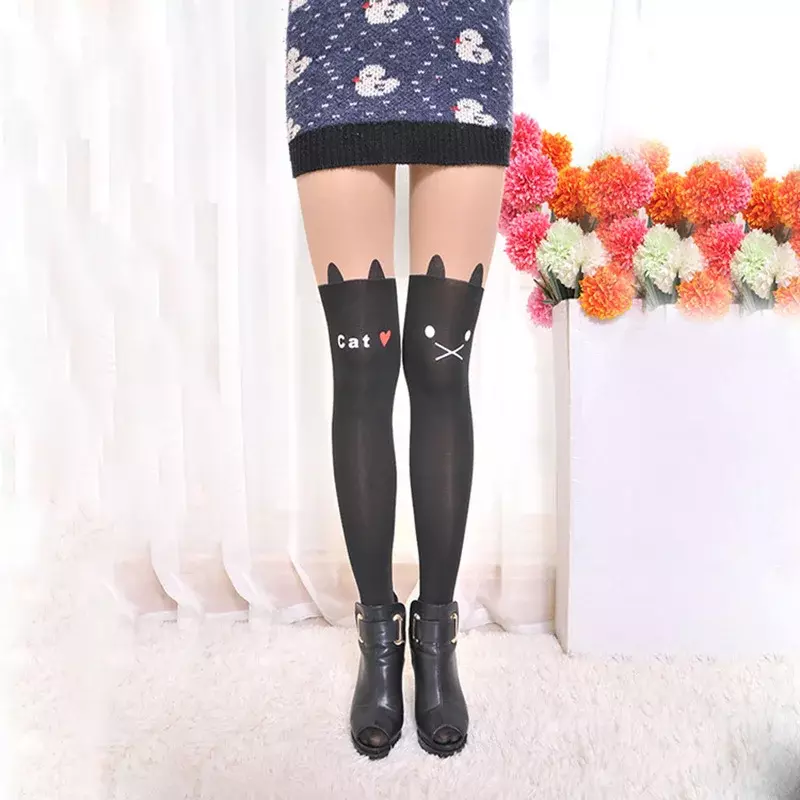 Anime Overknee Sokken Sailor Cosplay Lolita Sokken Kat Leuke Meisje Cartoon Strakke Leggings Kousen