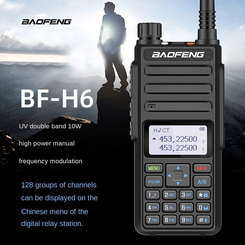 Baofeng – walkie-talkie H6, kit de Communication Radio haute puissance Baofeng 9rplus Version améliorée