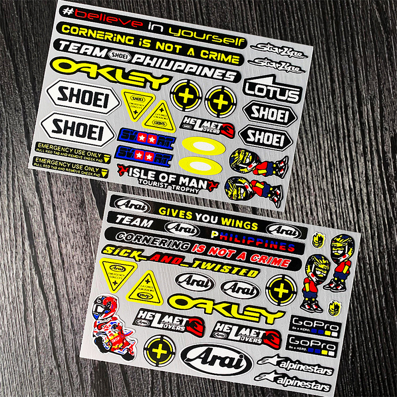 오토바이 모토크로스 자전거 비닐 헬멧 박스 스티커, KTM MOTO GP LS2 아라이 쇼에이 아그브 VR46 발렌티노 로시 마르크 마르케스
