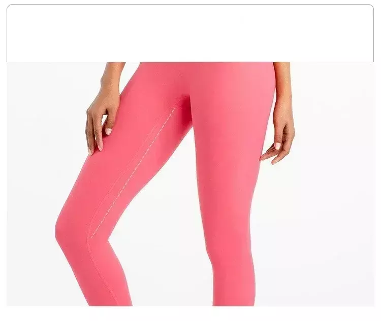 Lemon Ultra Soft High Waisted Yoga Pants Sport Women 25'' Stretch Nylon Gym Workout Leggings No Front Seam Athletic Tights