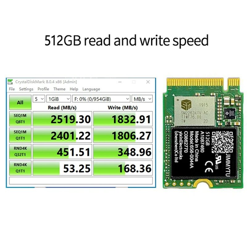 노트북용 SSD M2 2230 1 TB, 마이크로소프트 서피스 랩탑 3, 4, 5, 서피스 프로 8 프로 7, 델 휴대용 SSD 512g 1 t 256g 2230 디스코 SSD