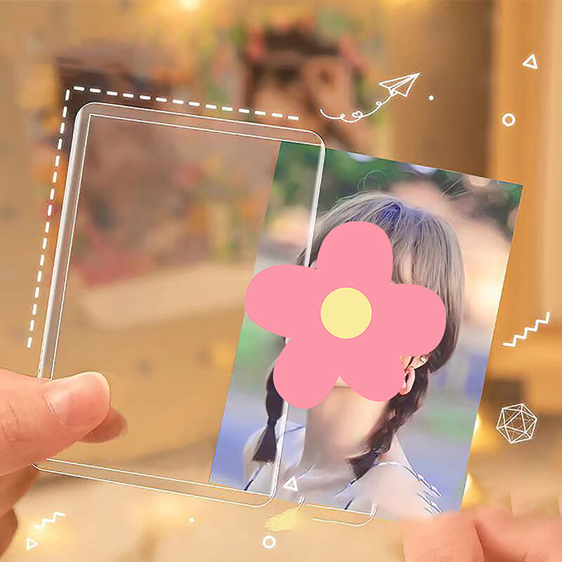 10 buah Kpop foto kartu Film pelindung idola foto lengan pemegang dengan pelindung layar alat tulis sekolah